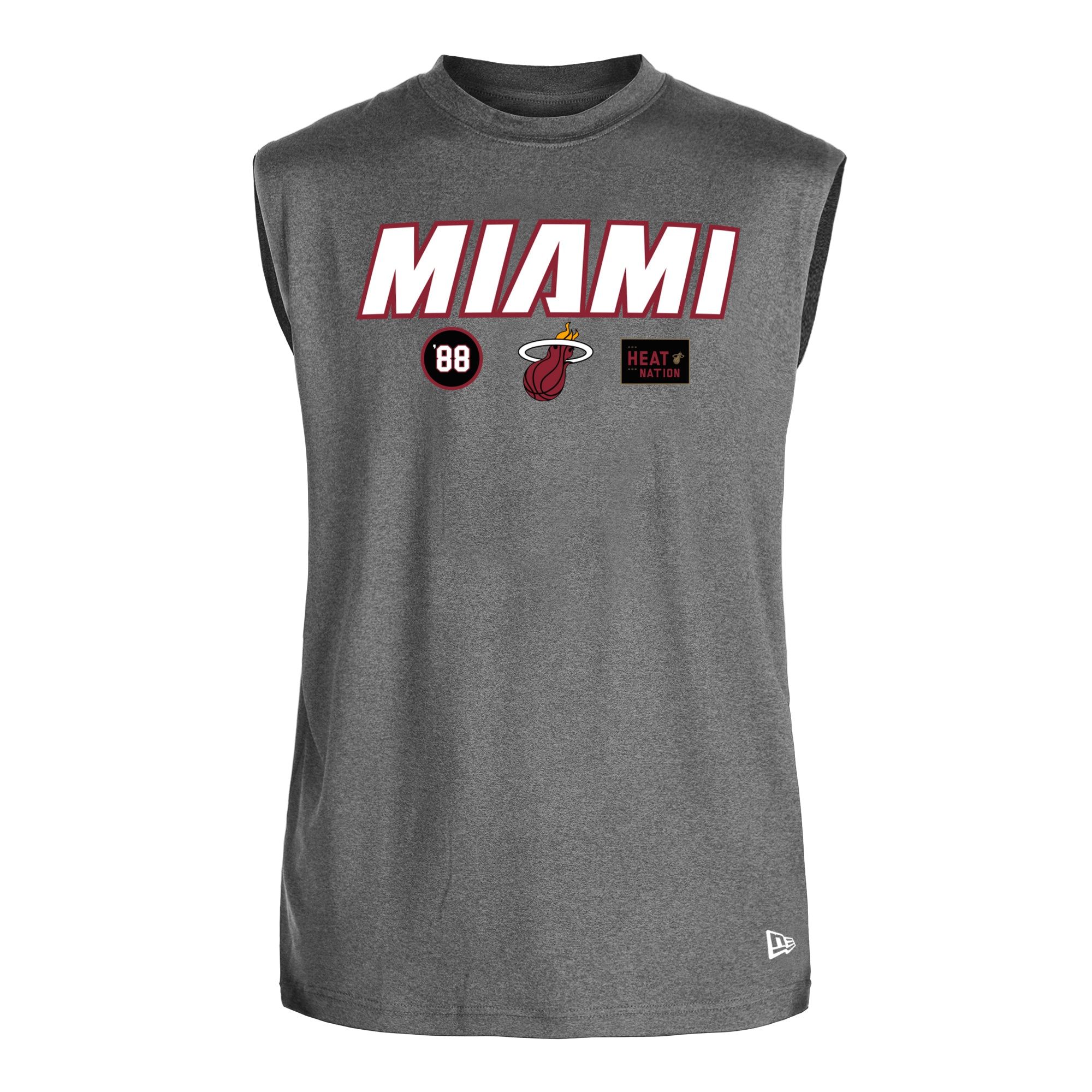 New Era Miami HEAT Grey Muscle Tee sold by Miami Heat Store