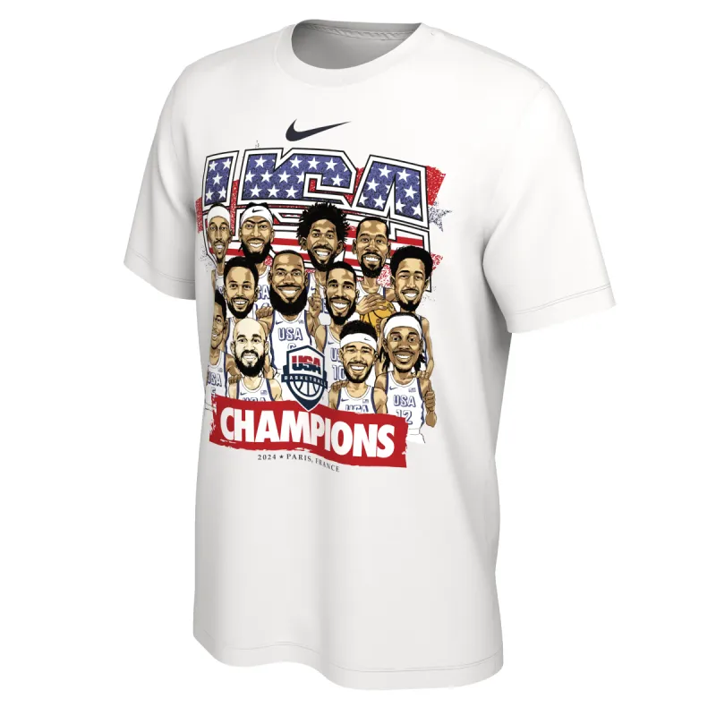 Nike USA Men's Basketball 2024 Winners Tee sold by Miami Heat Store