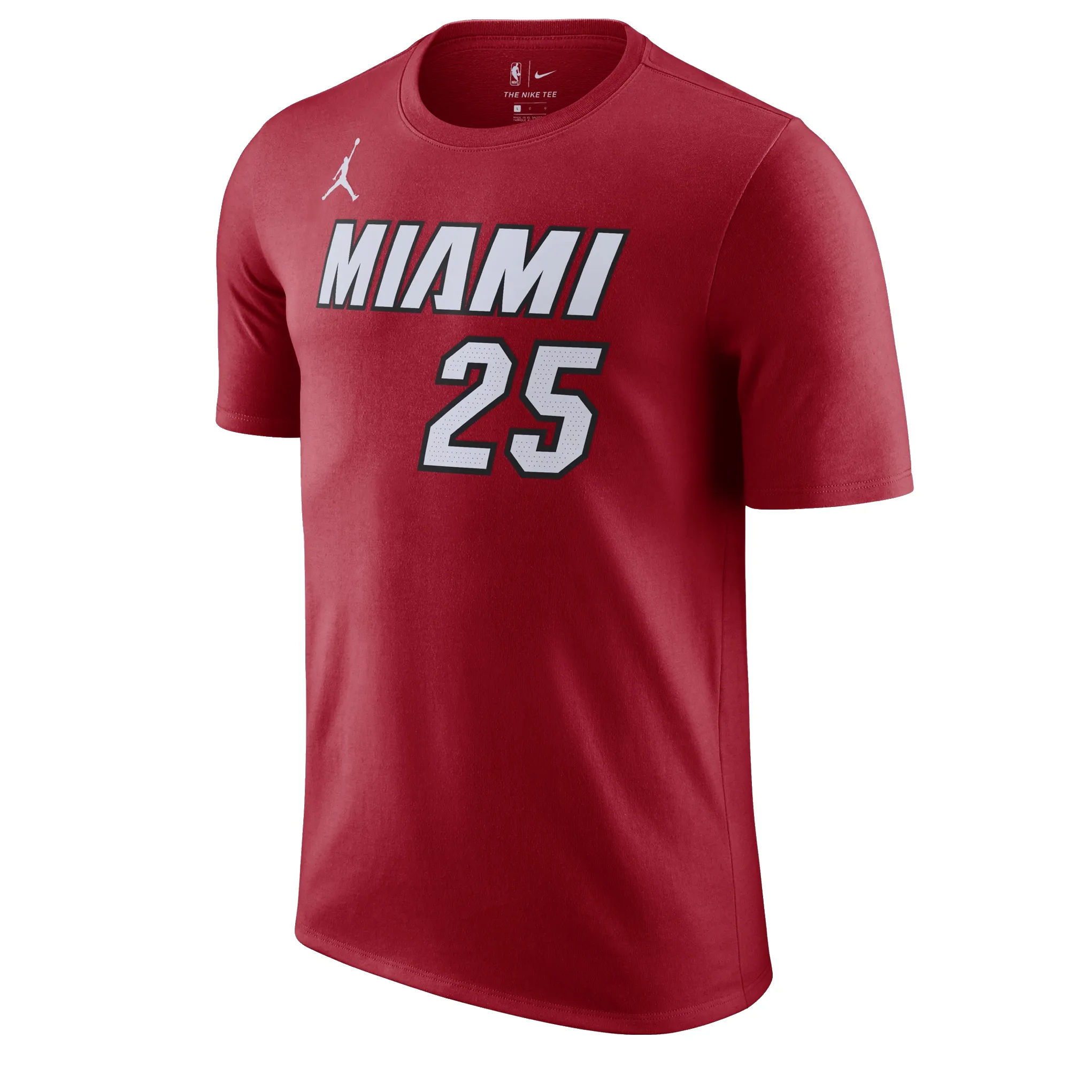 Kendrick Nunn Jordan Brand Statement Red Name & Number Tee sold by Miami Heat Store