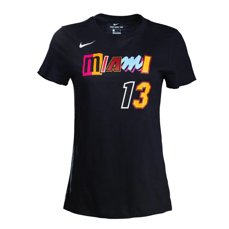 Bam Adebayo Nike Mashup Name & Number Women's Tee sold by Miami Heat Store
