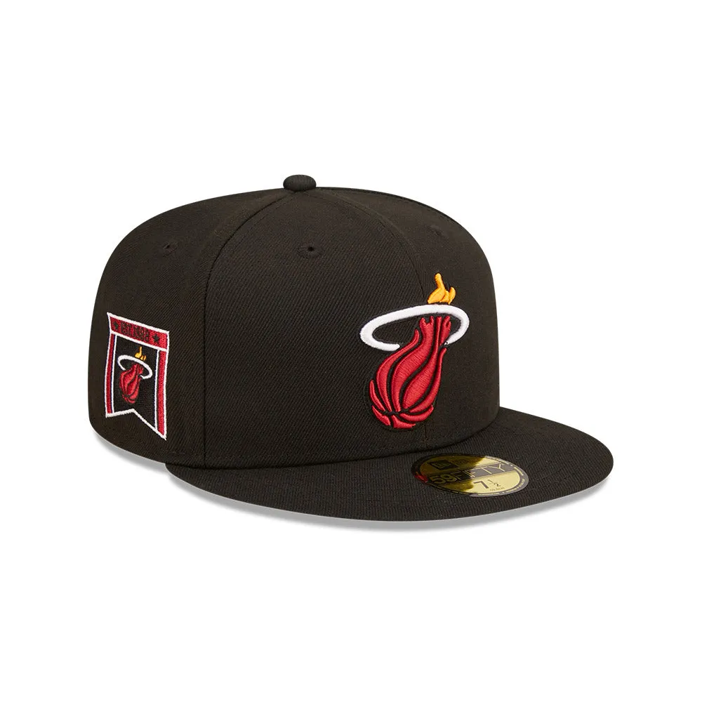 New Era Miami HEAT Banner Fitted sold by Miami Heat Store product image thumbnail 4