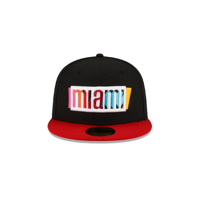 Court Culture Miami Mashup Vol. 2 Wordmark Fitted Hat sold by Miami Heat Store