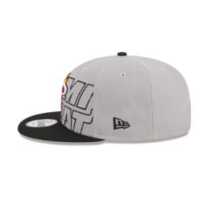 New Era Miami HEAT 2023 Draft Grey Snapback sold by Miami Heat Store