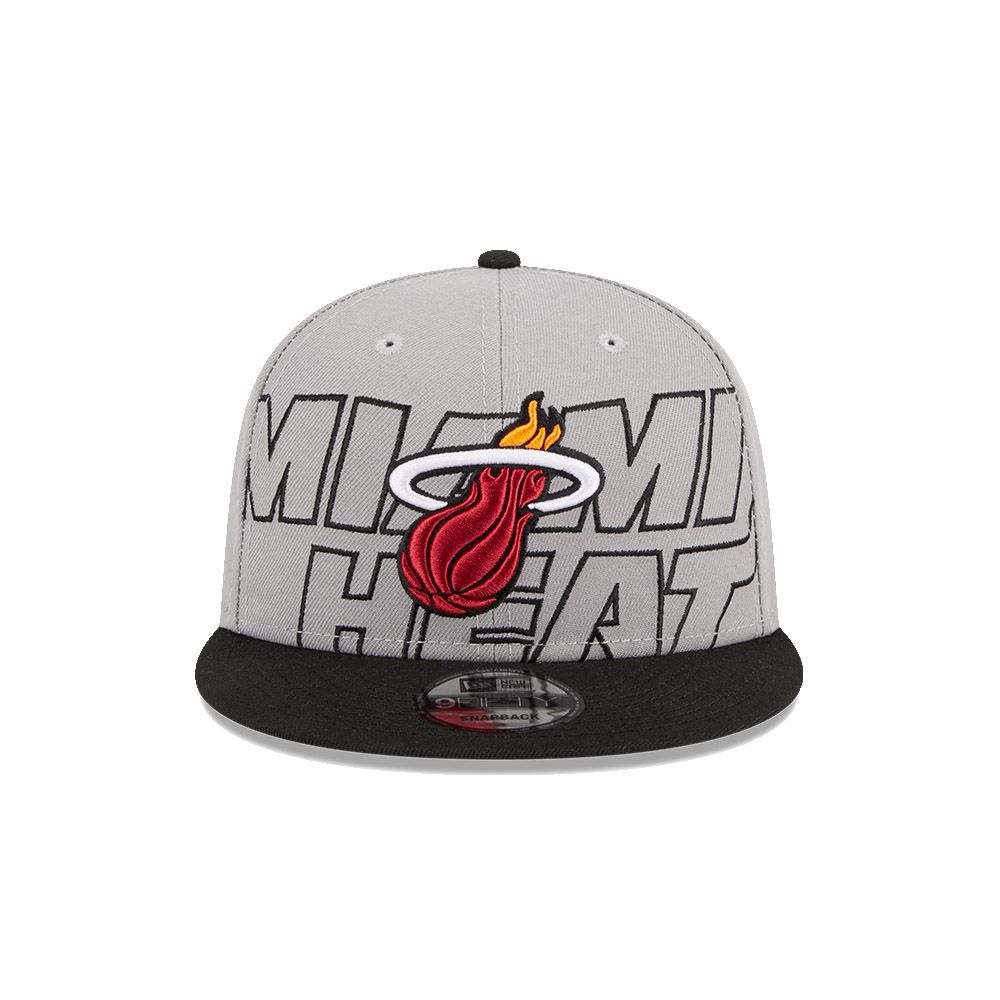 New Era Miami HEAT 2023 Draft Grey Snapback sold by Miami Heat Store