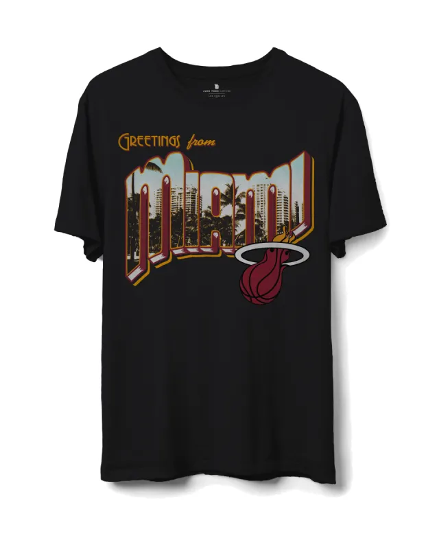 Junk Food Miami HEAT Postcard Tee sold by Miami Heat Store