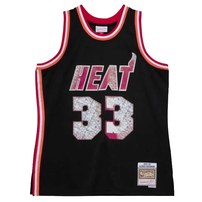 Alonzo Mourning Mitchell and Ness Miami HEAT 75th Anniversary Lenticular Swingman Jersey sold by Miami Heat Store