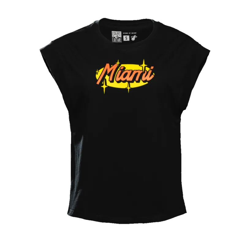 Court Culture Women’s Sparkle Dolman Tank sold by Miami Heat Store