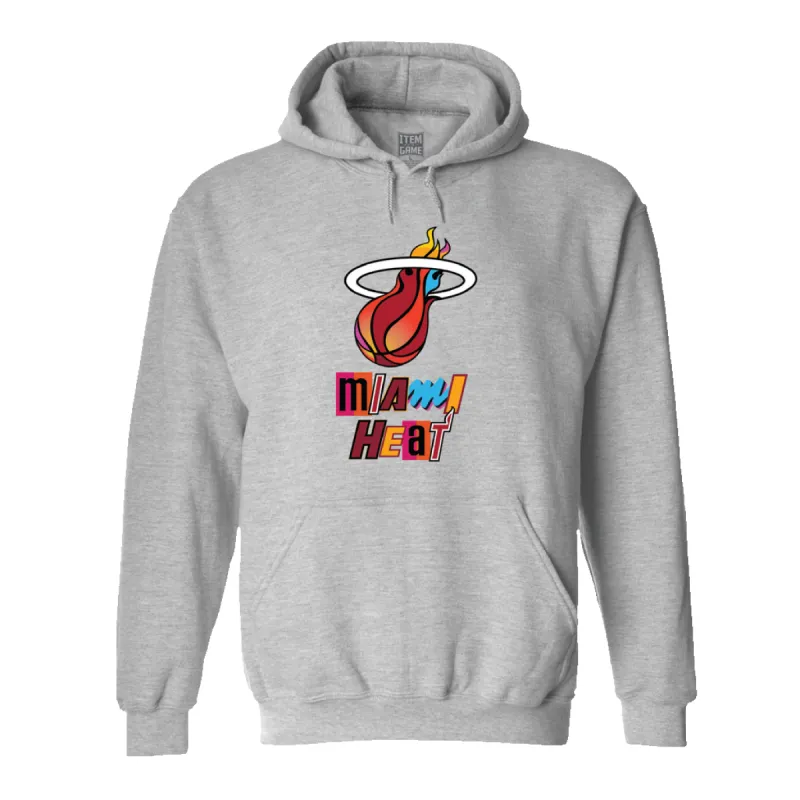 Miami Mashup Vol. 2 Grey Hoodie sold by Miami Heat Store