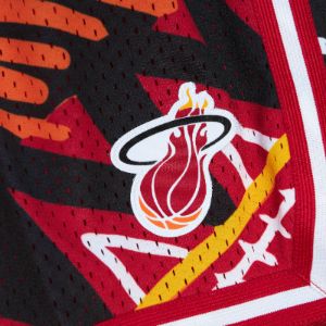 Mitchell & Ness Miami HEAT Game Day Pattern Shorts sold by Miami Heat Store