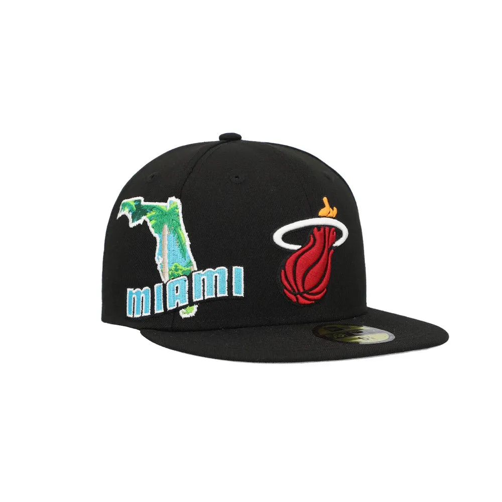 New Era Miami HEAT Stateview Fitted Hat sold by Miami Heat Store product image thumbnail 3