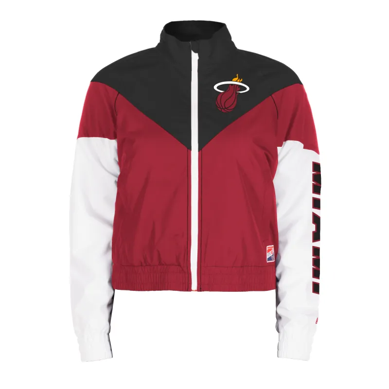 New Era Miami HEAT Full Zip Logo Women's Windbreaker sold by Miami Heat Store