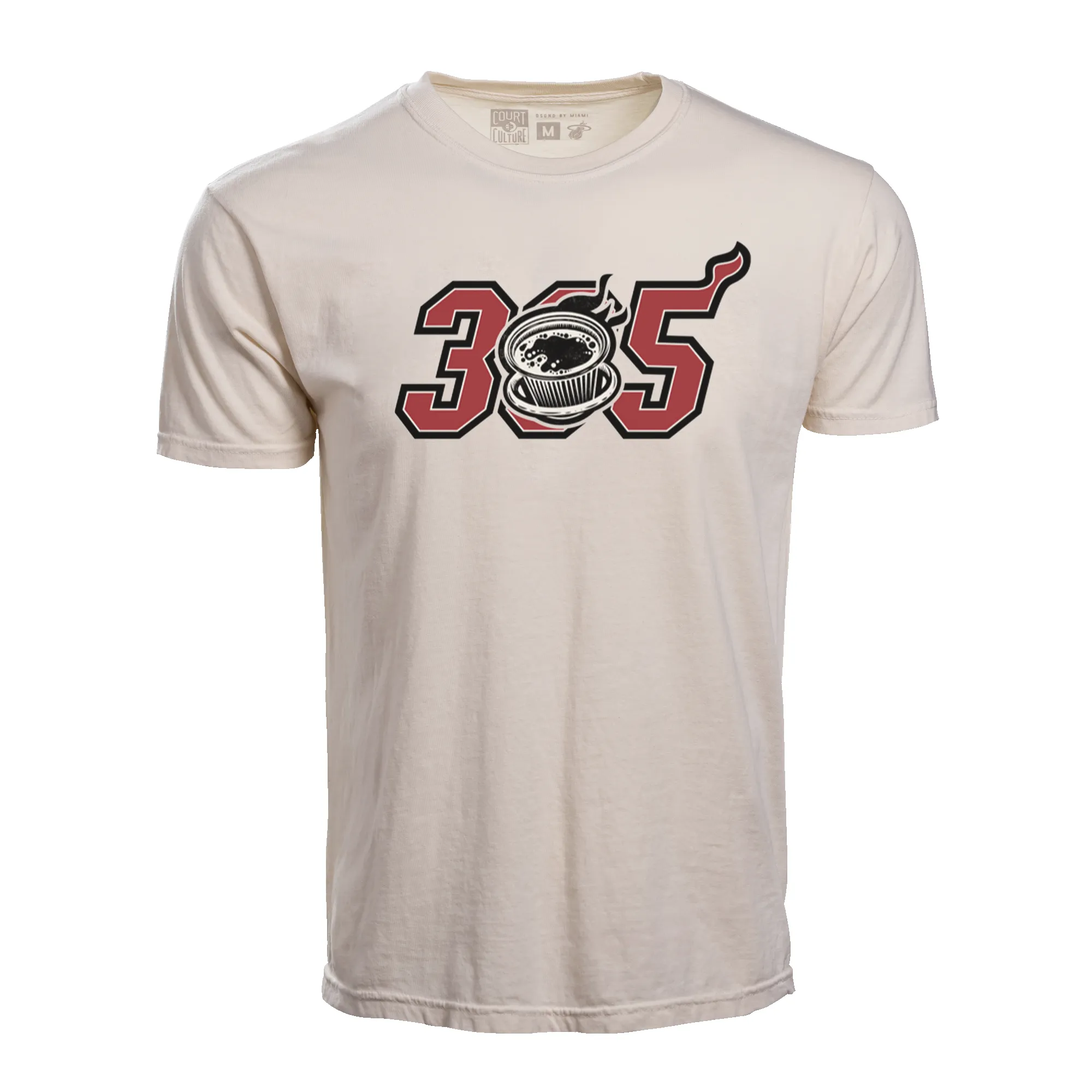 Court Culture Cafecito Ivory Unisex Tee sold by Miami Heat Store