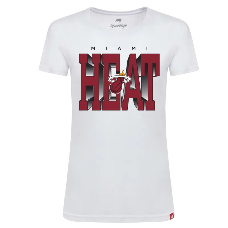 Sportiqe Miami HEAT Women's White Hot Tee sold by Miami Heat Store