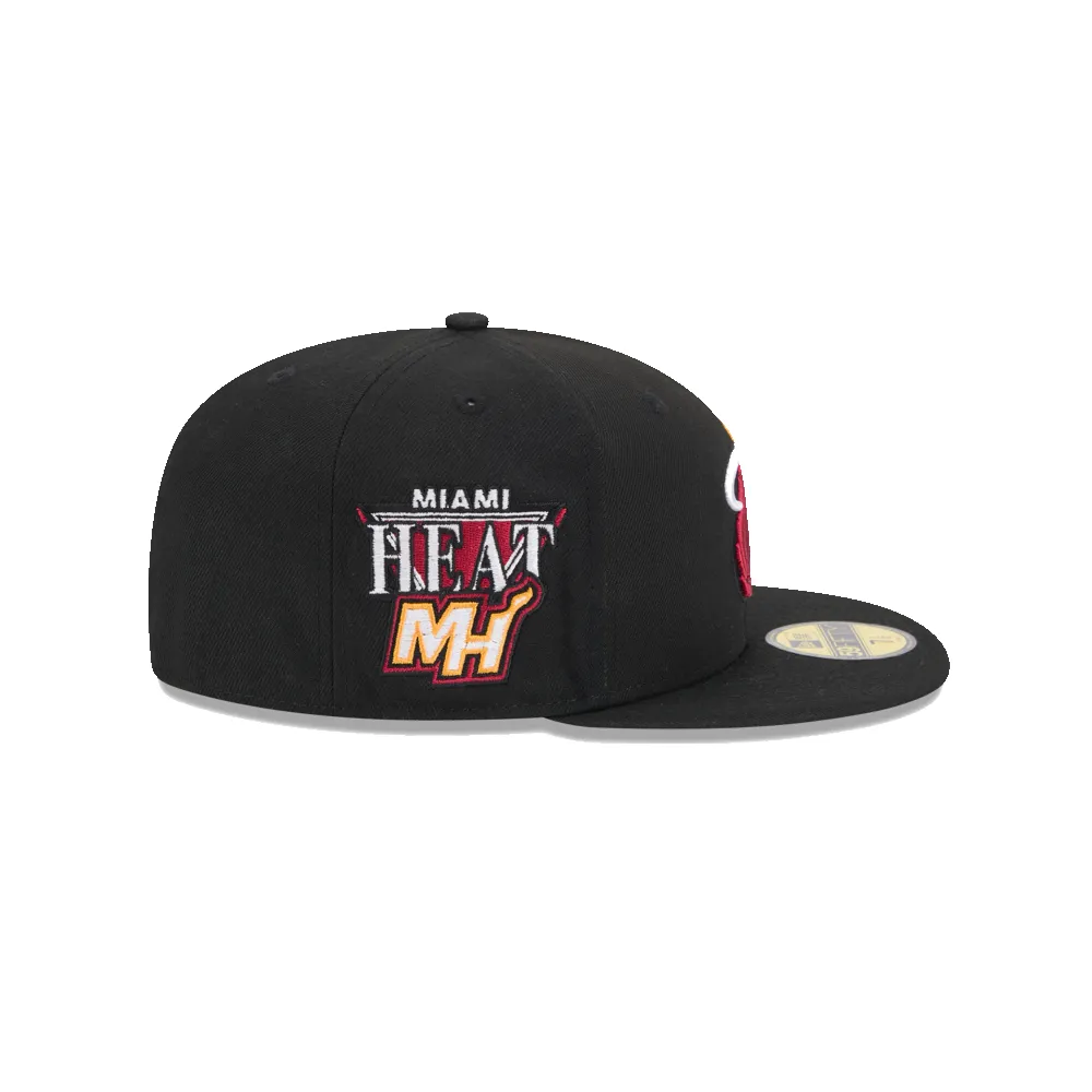 New Era Miami HEAT Side Patch Fitted Hat sold by Miami Heat Store product image thumbnail 4