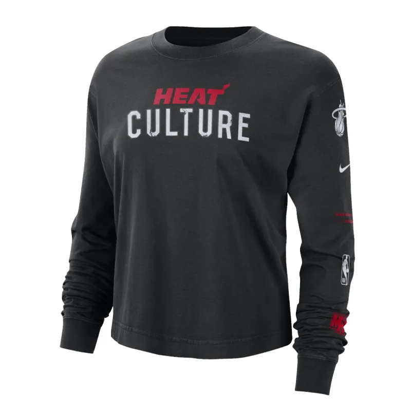 Nike HEAT Culture Boxy Long Sleeve Women's Tee sold by Miami Heat Store