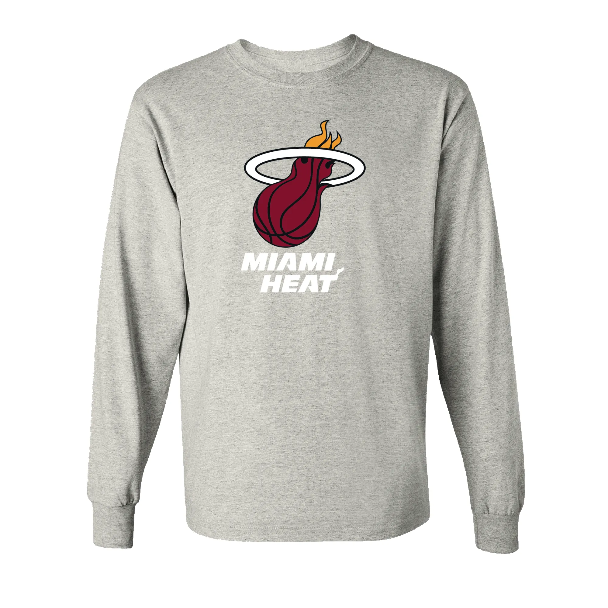 Miami HEAT Grey Long Sleeve Logo Tee sold by Miami Heat Store