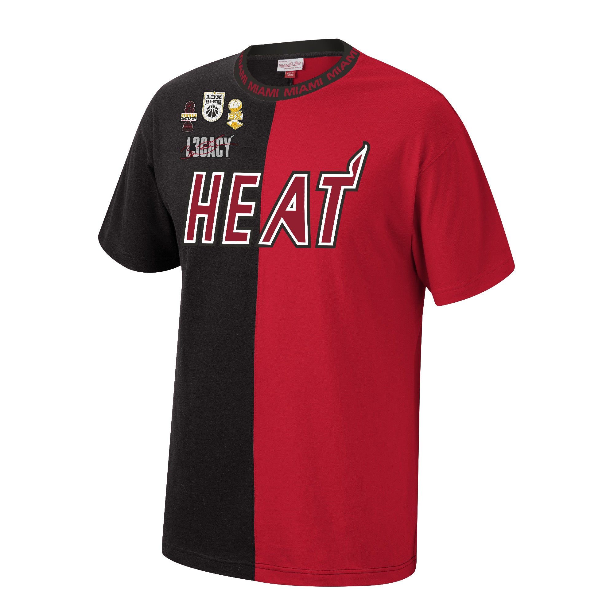 Mitchell & Ness Dwyane Wade Split Color Tee sold by Miami Heat Store