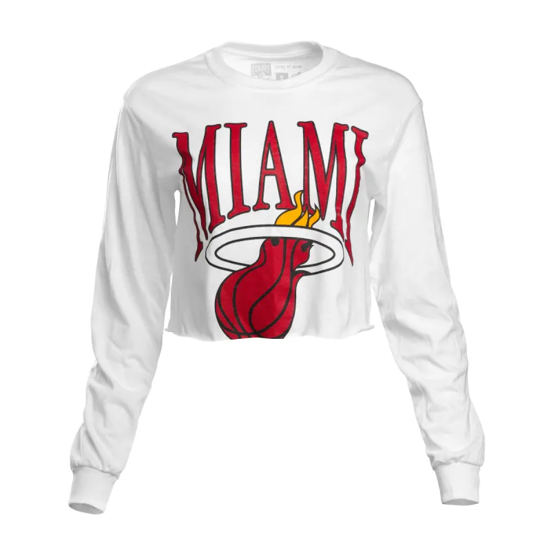 Court Culture Women's Vintage White Crop sold by Miami Heat Store
