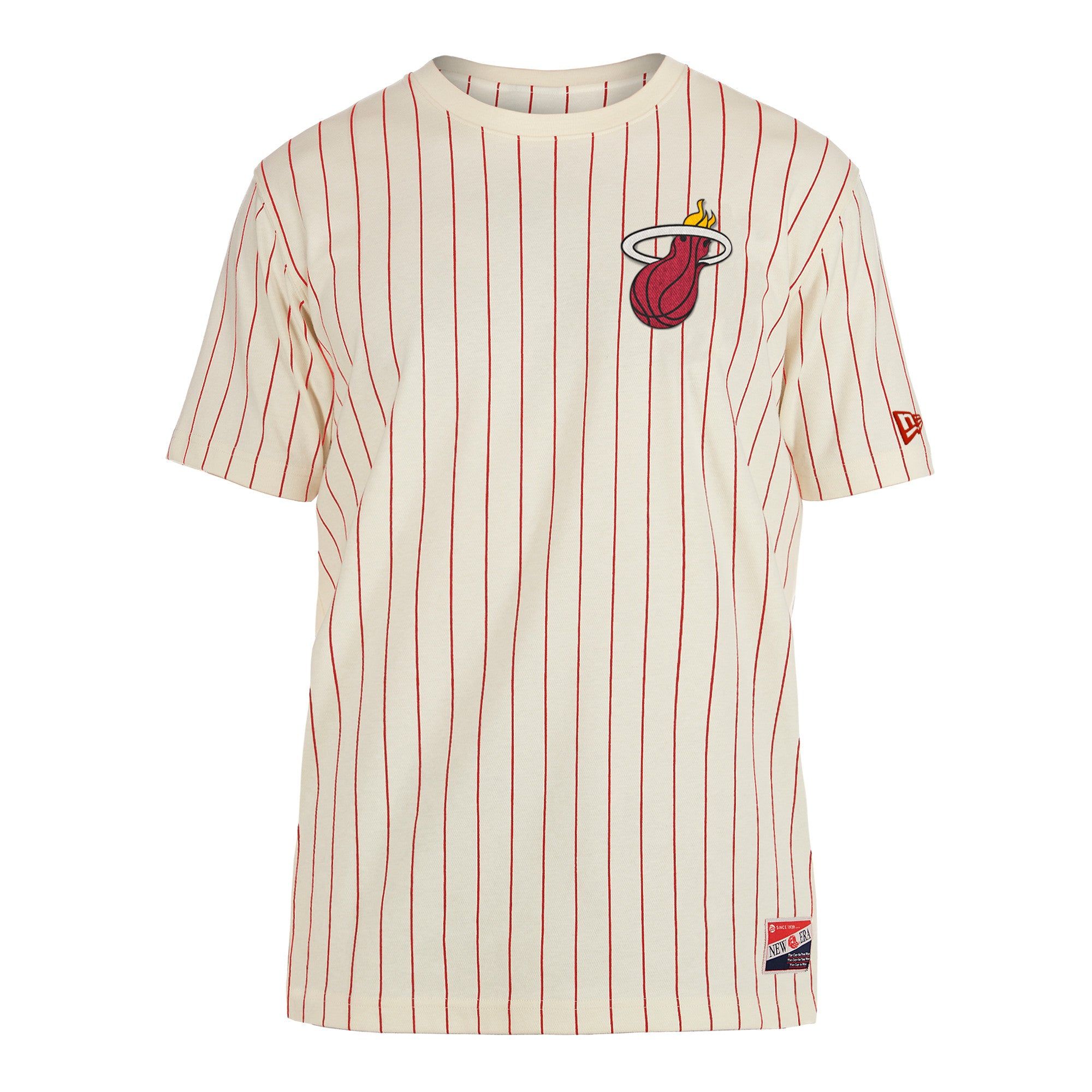 New Era Miami HEAT Stripe Crewneck Tee sold by Miami Heat Store