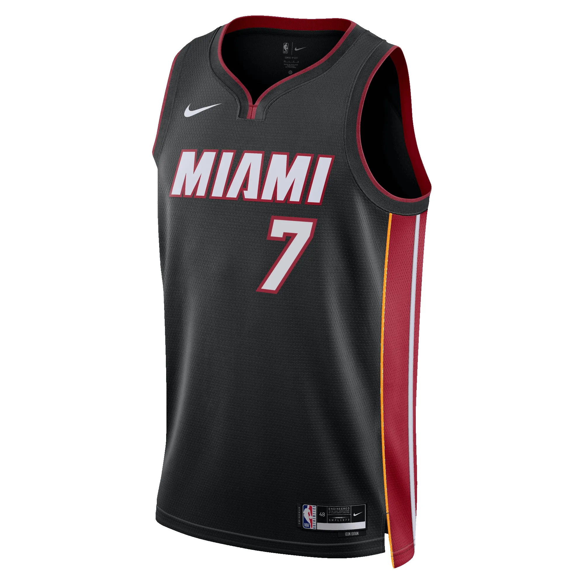 Kel'el Ware Nike Miami HEAT Icon Black Swingman Jersey sold by Miami Heat Store