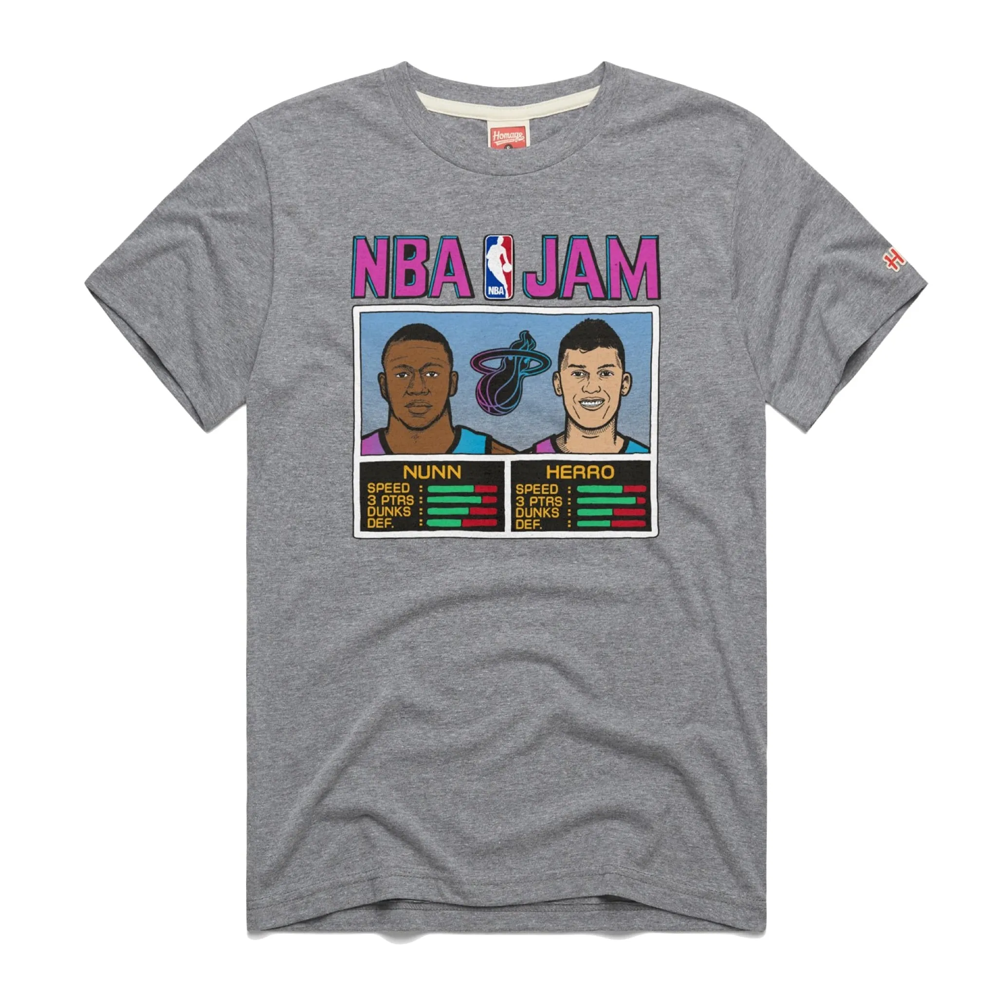 Homage ViceVersa Herro & Nunn NBA Jam Tee sold by Miami Heat Store