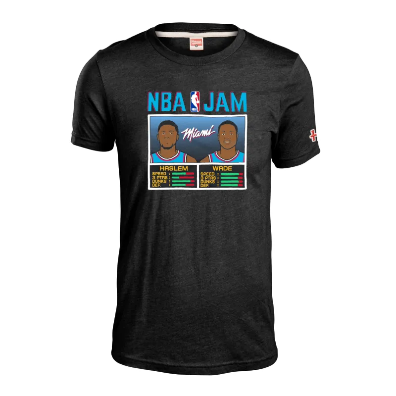Homage Wade & Haslem NBA JAM Vice Wave Tee sold by Miami Heat Store