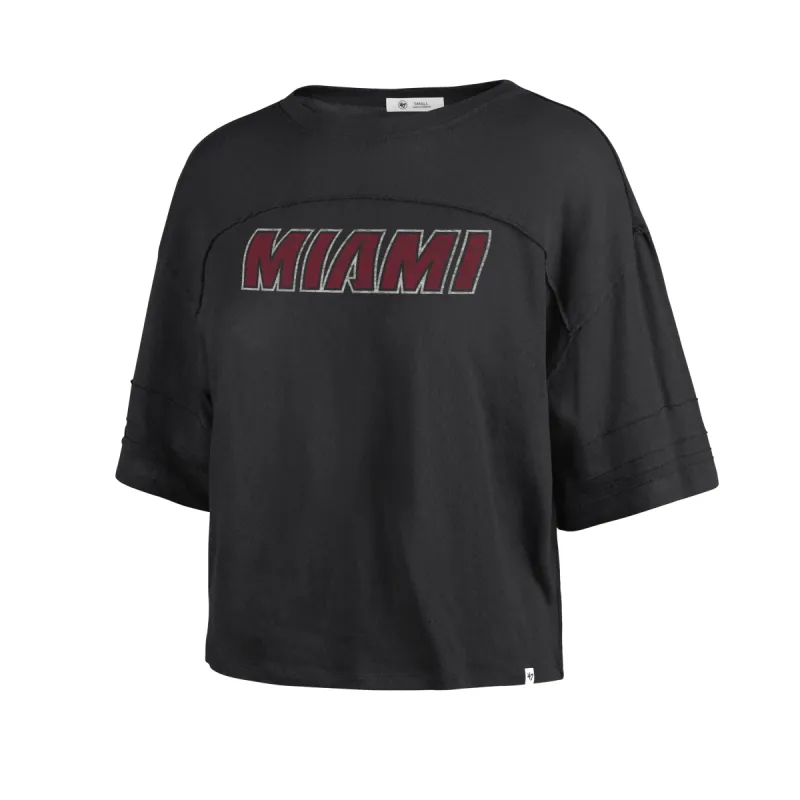 '47 Brand Miami HEAT Wordmark Women's Crop Tee sold by Miami Heat Store