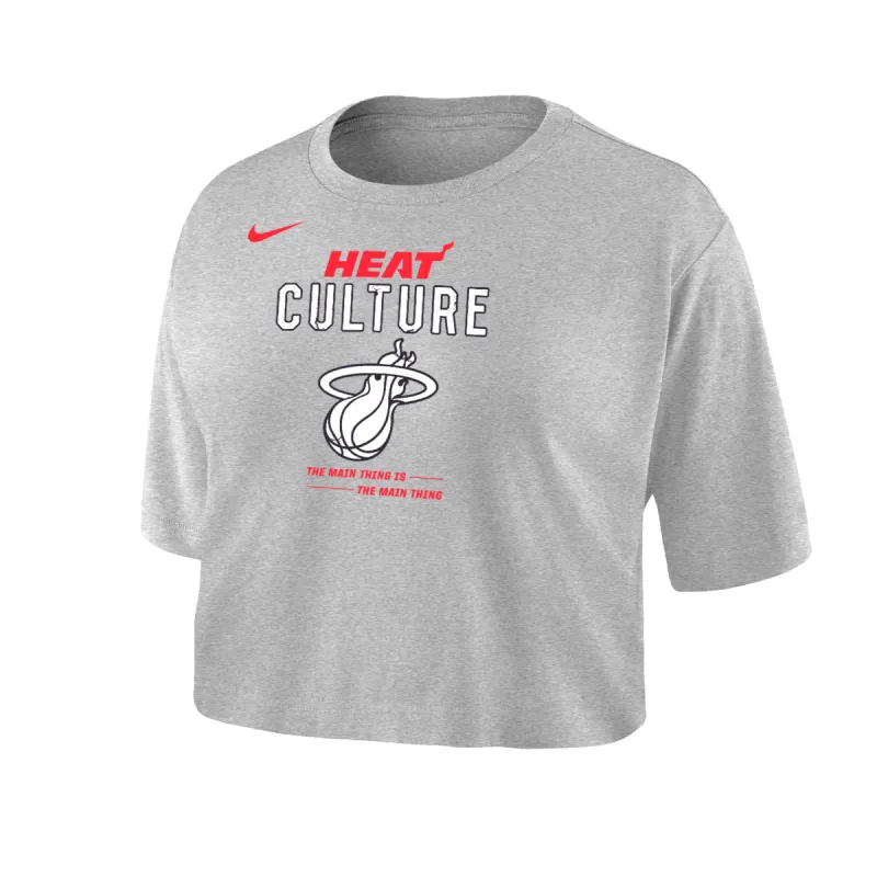 Nike HEAT Culture Grey Women's Crop sold by Miami Heat Store