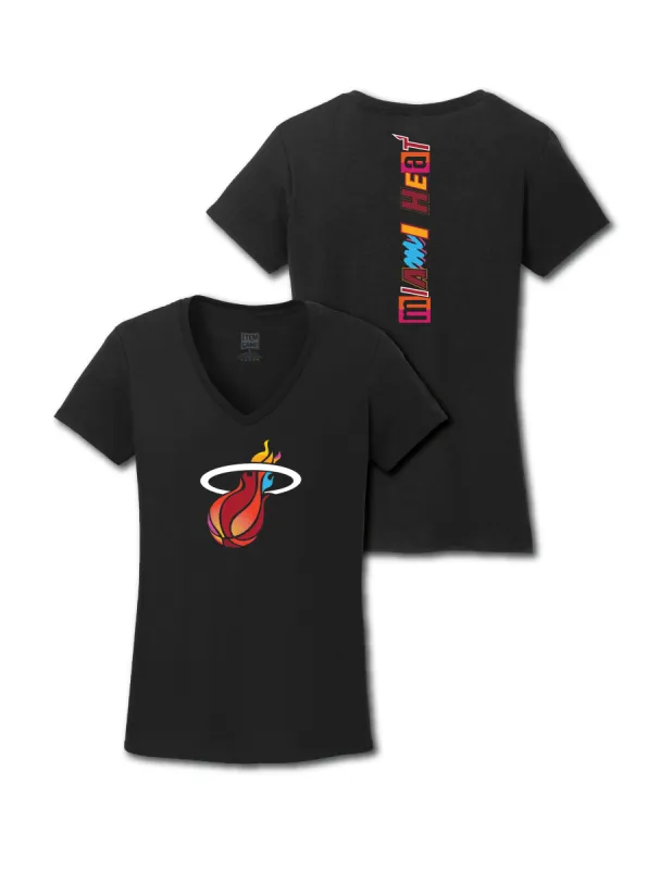 Miami Mashup Vol. 2 Women's Black Tee sold by Miami Heat Store