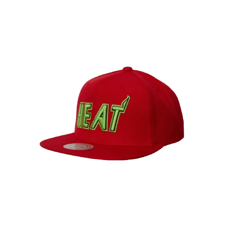 Mitchell and Ness Miami HEAT Reverse Snapback sold by Miami Heat Store