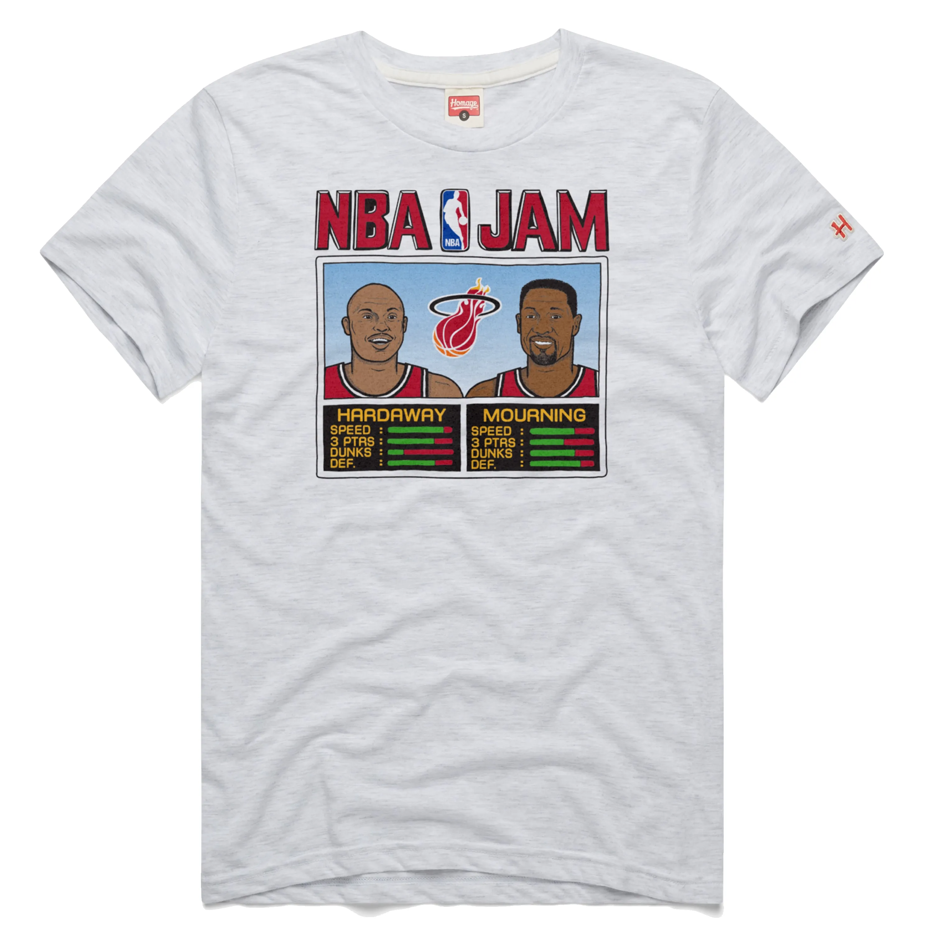Homage Miami HEAT Classic Edition Tim Hardaway & Alonzo Mourning NBA Jam Tee sold by Miami Heat Store