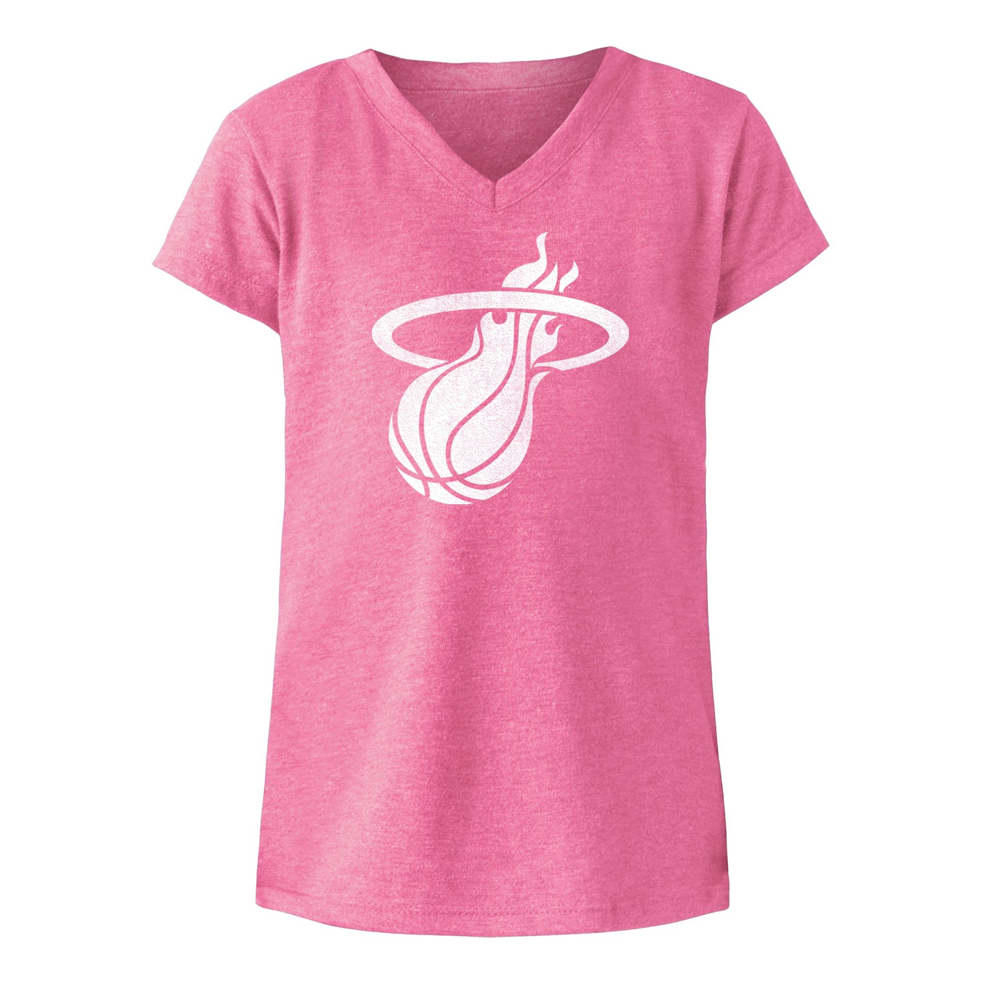 New Era Miami HEAT Pink Logo Girls Tee sold by Miami Heat Store
