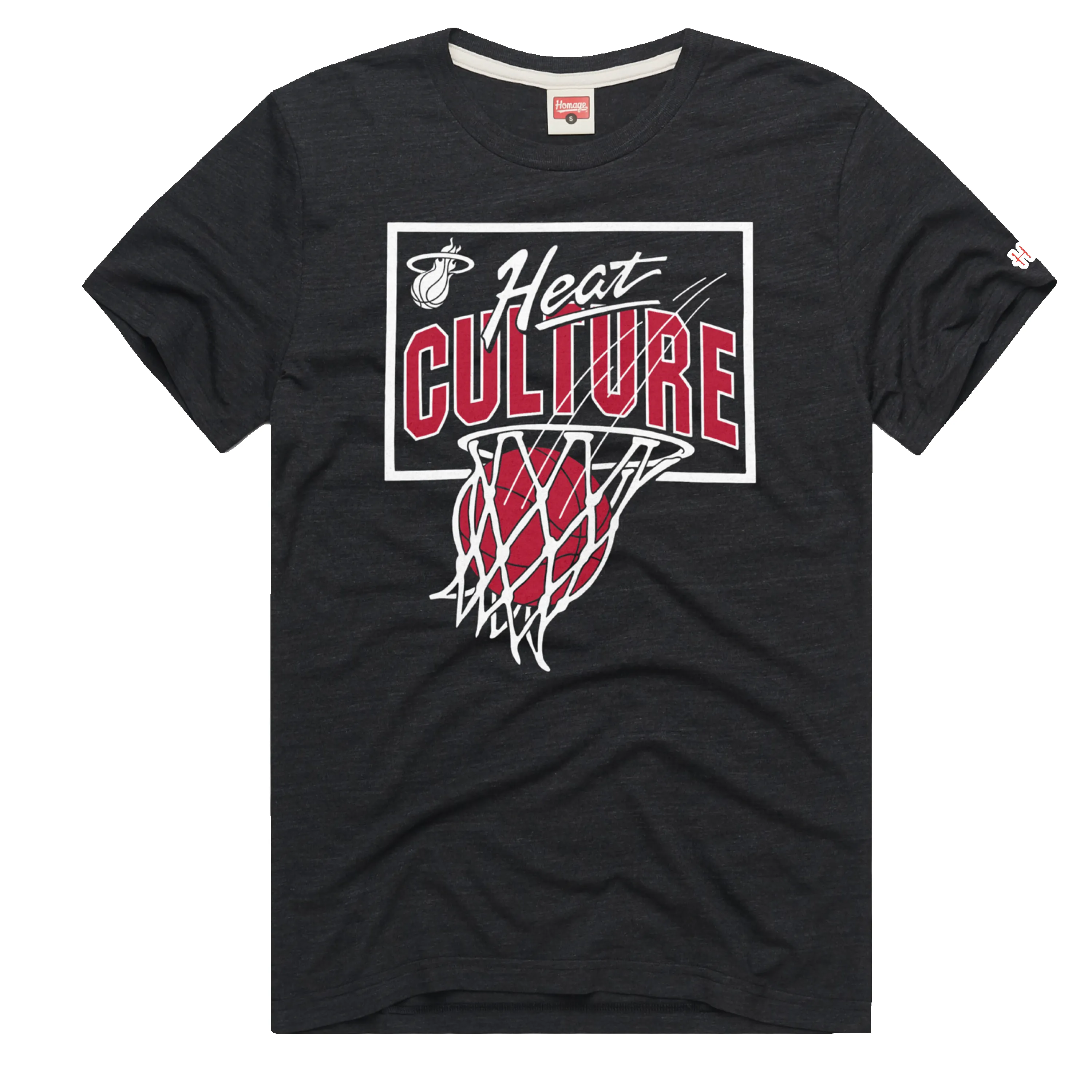 Homage HEAT Culture Hoop Tee sold by Miami Heat Store