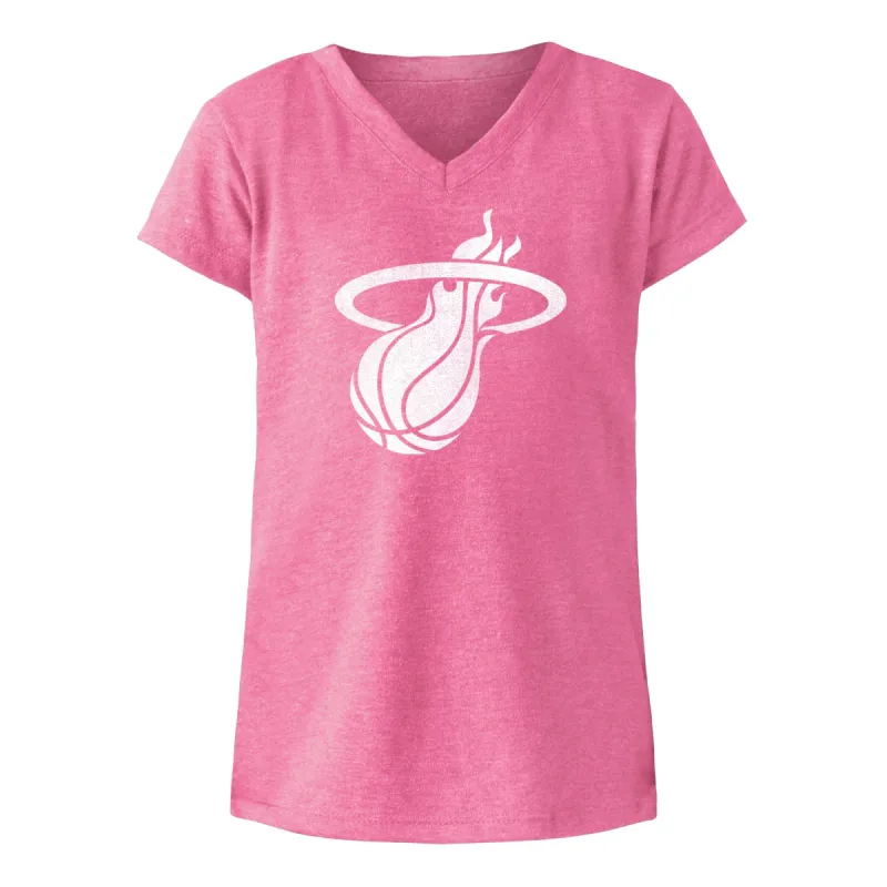 New Era Miami HEAT Pink Logo Girls Tee sold by Miami Heat Store