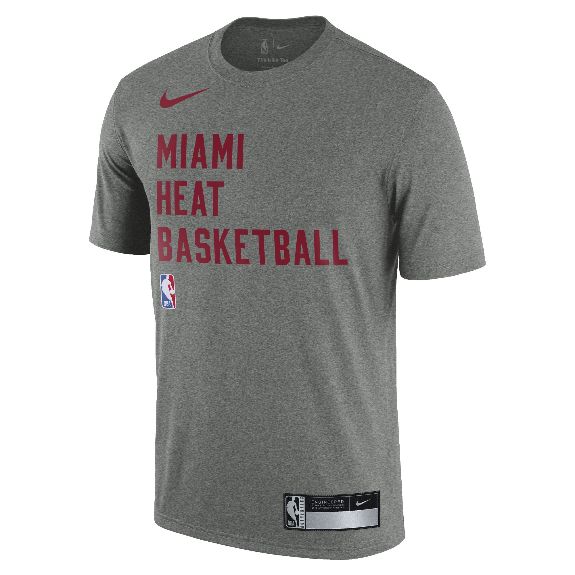 Nike Miami HEAT 2023-24 On-Court Grey Practice Tee sold by Miami Heat Store