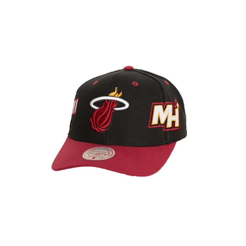 Mitchell & Ness Miami HEAT Logo Pro Snapback made by Mitchell & Ness