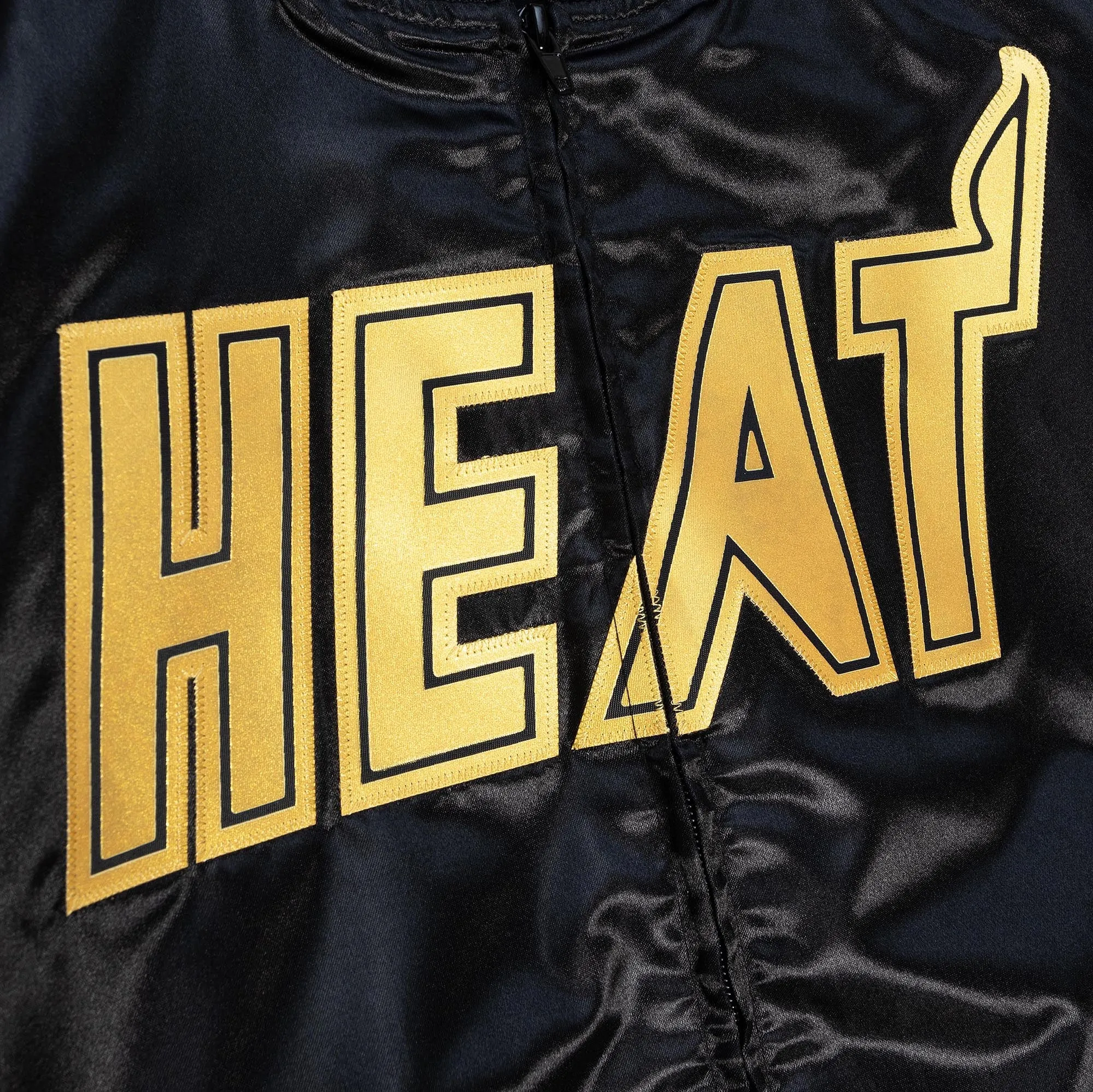 Mitchell and Ness Miami HEAT Big Face Satin Jacket sold by Miami Heat Store product image thumbnail 3