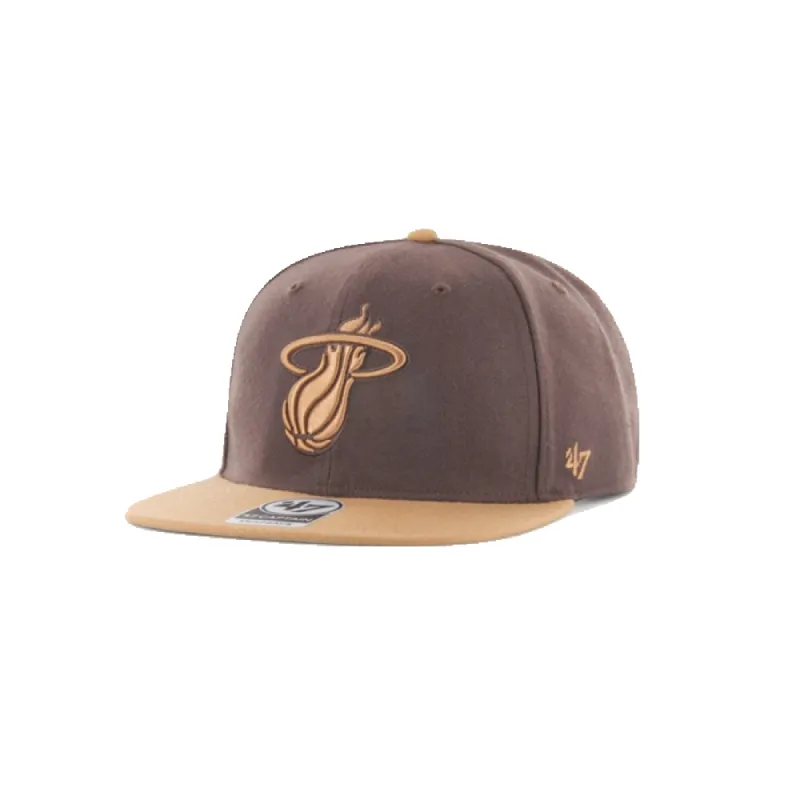 '47 Brand Miami HEAT Camel Snapback sold by Miami Heat Store