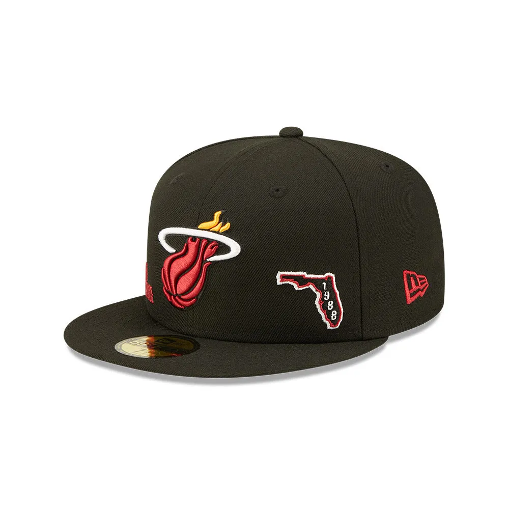 New Era Miami HEAT Identity Fitted Hat sold by Miami Heat Store product image thumbnail 3