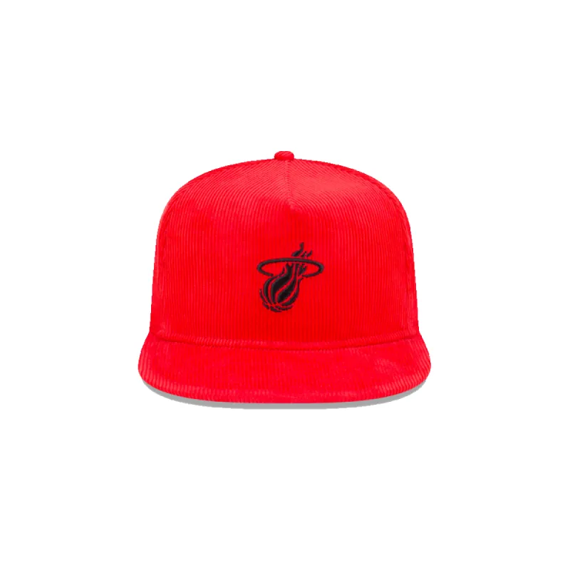 Court Culture HEAT Culture Corduroy Red Snapback sold by Miami Heat Store