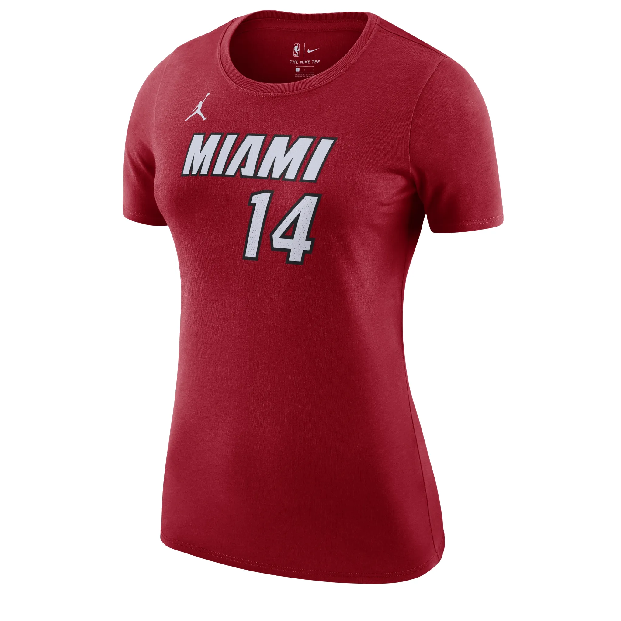 Tyler Herro Nike Jordan Brand Statement Red Name & Number Women's Tee sold by Miami Heat Store