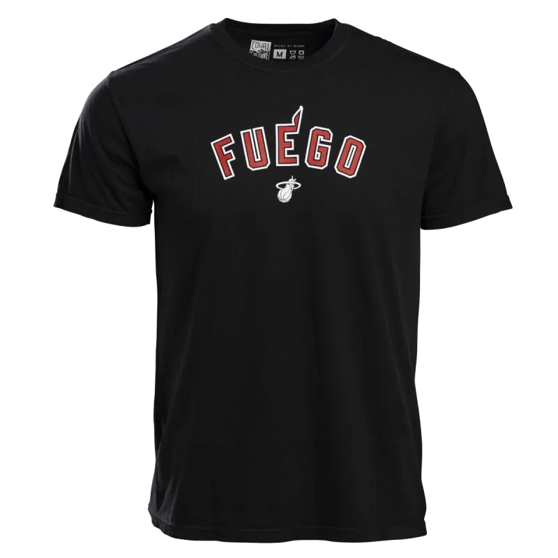 Court Culture Fuego Black Unisex Tee sold by Miami Heat Store