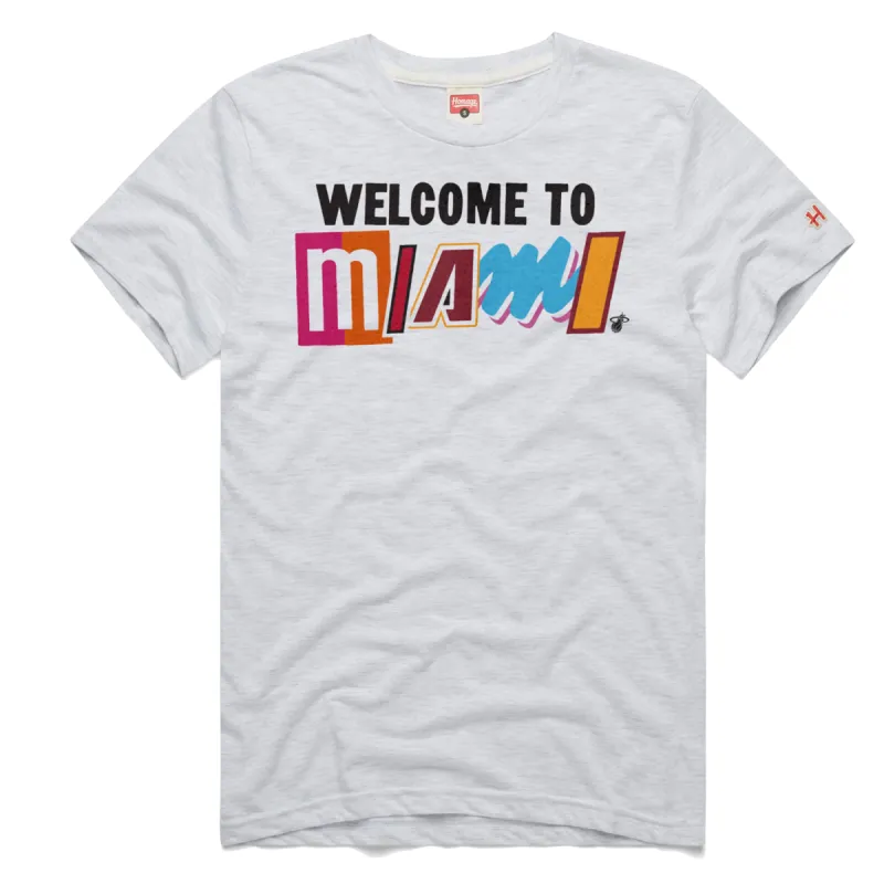 Homage Miami Mashup Vol. 2 Welcome To Miami Tee sold by Miami Heat Store