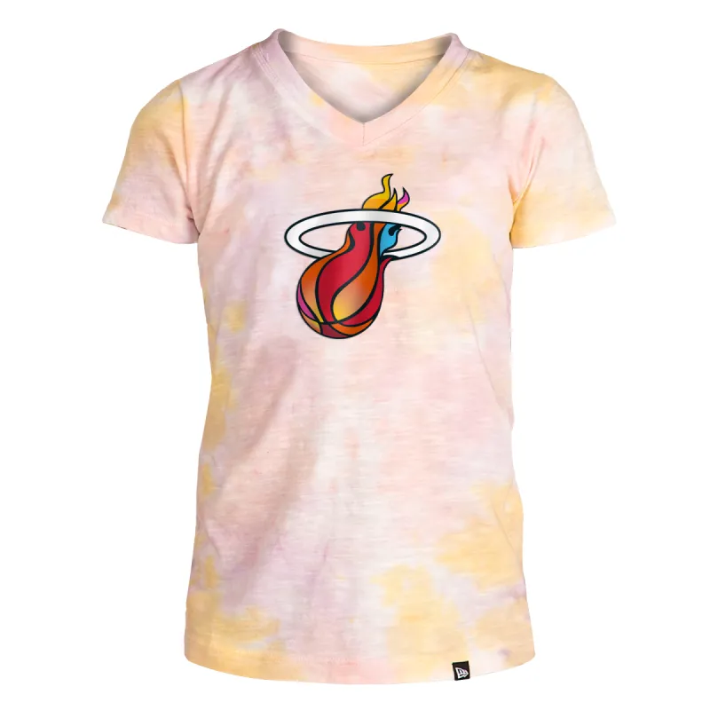 New Era Miami HEAT Mashup Girl's Tie Dye Tee sold by Miami Heat Store