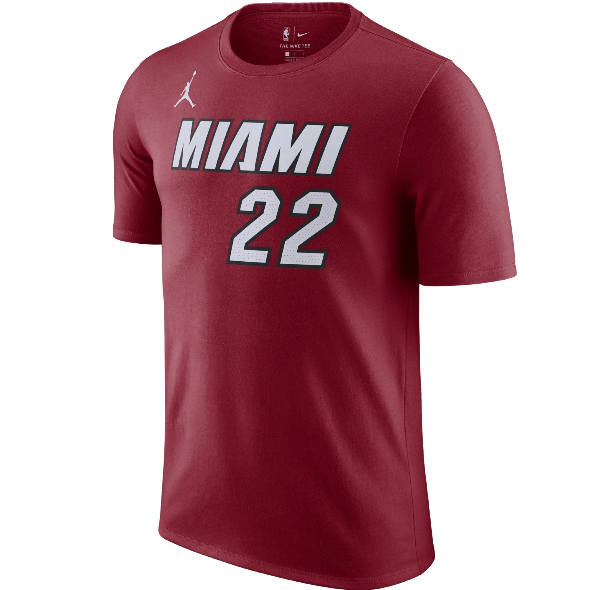 Jimmy Butler Jordan Brand Statement Red Name & Number Tee sold by Miami Heat Store