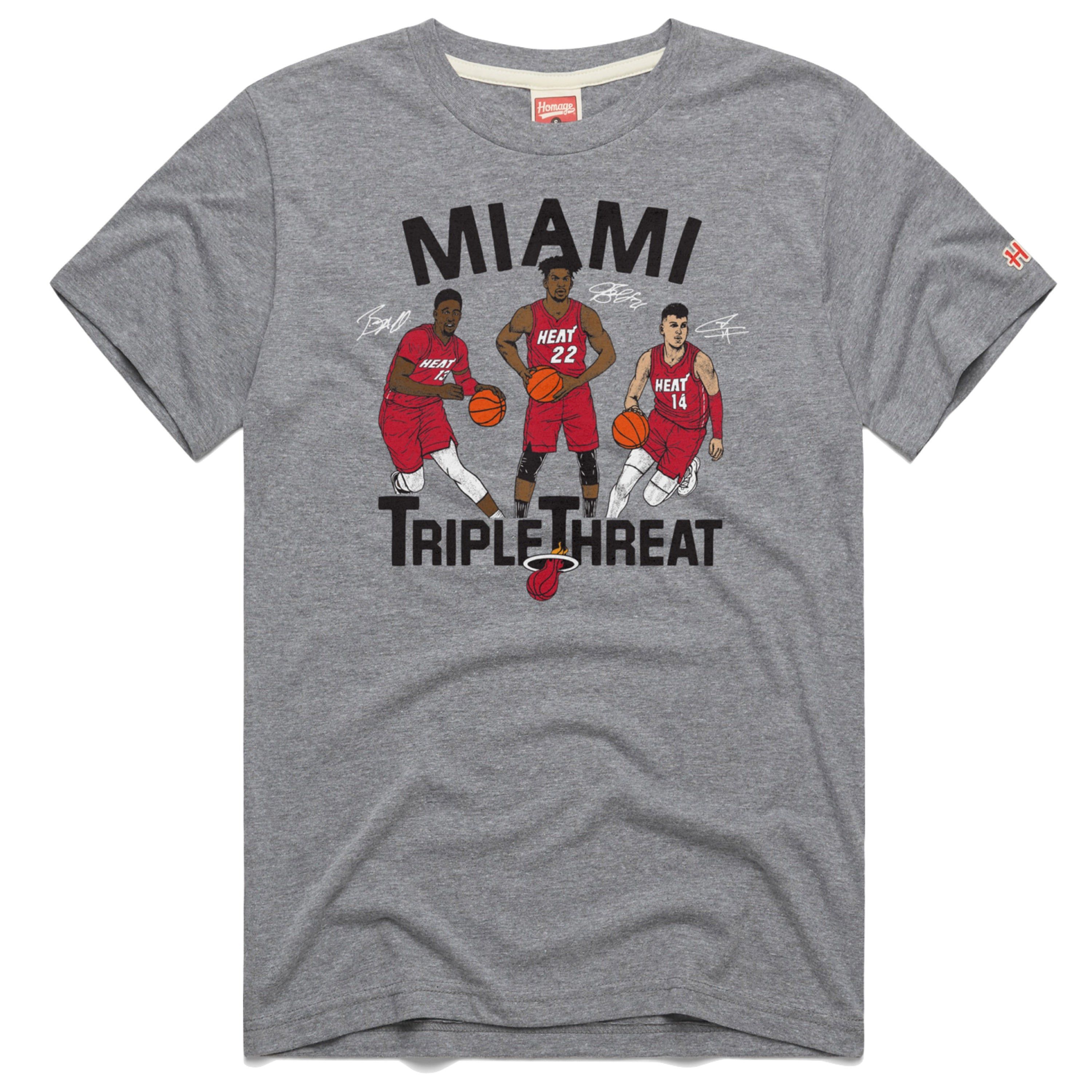 Homage Miami HEAT Triple Threat Statement Tee sold by Miami Heat Store