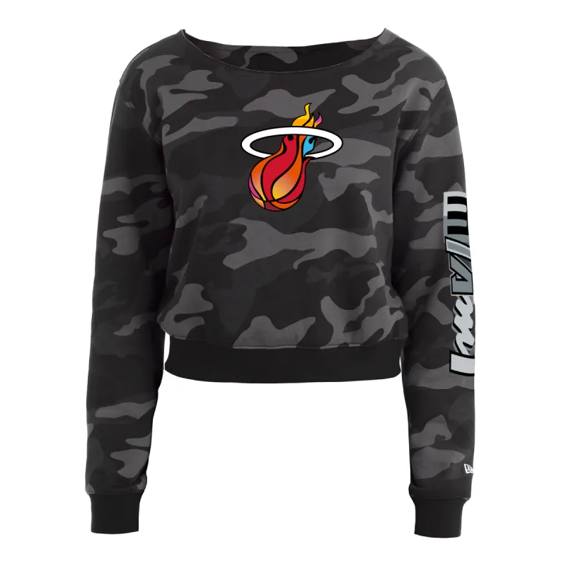 New Era Miami Mashup Vol. 2 Camo Crop Pullover sold by Miami Heat Store