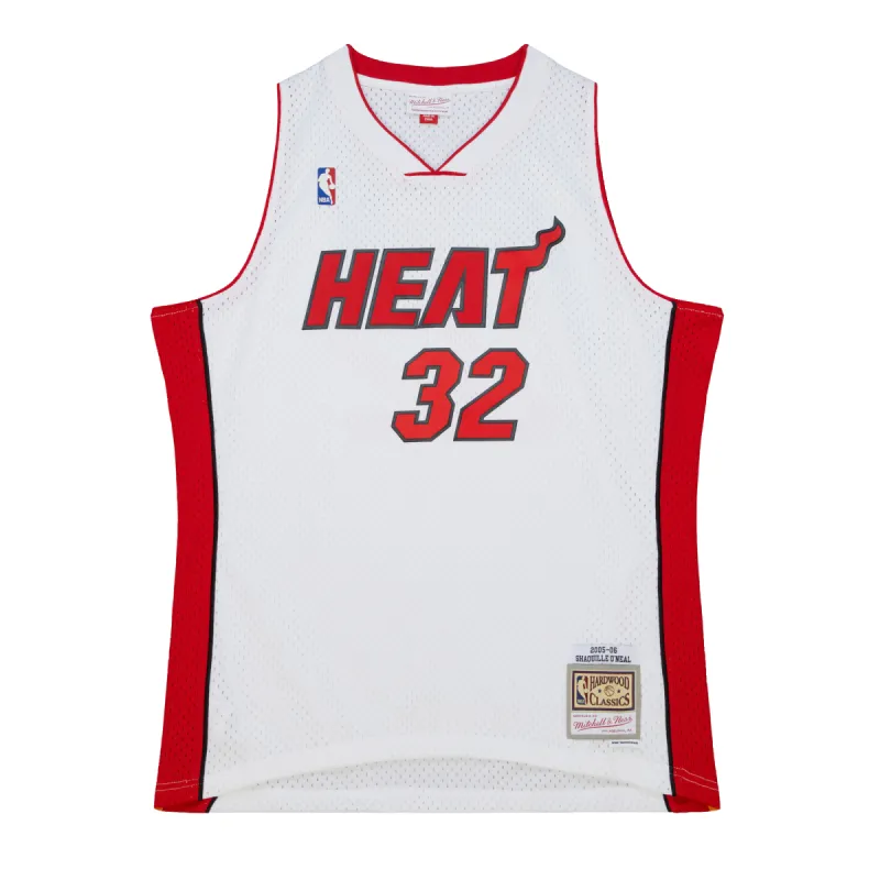 Shaquille O'Neal Mitchell & Ness Miami HEAT 2005-06 White Swingman Jersey sold by Miami Heat Store
