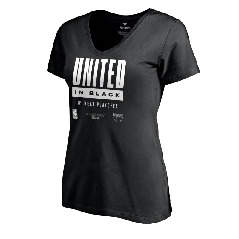 Fanatics United In Black Playoff Women's Tee sold by Miami Heat Store
