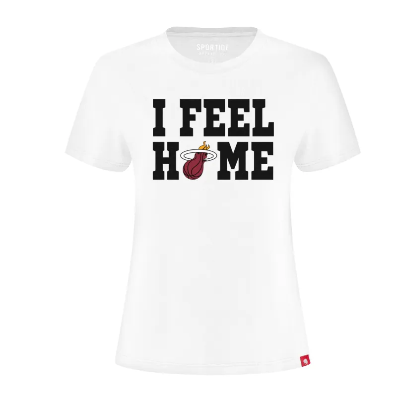 Sportiqe Miami HEAT I Feel Home Women's Tee sold by Miami Heat Store
